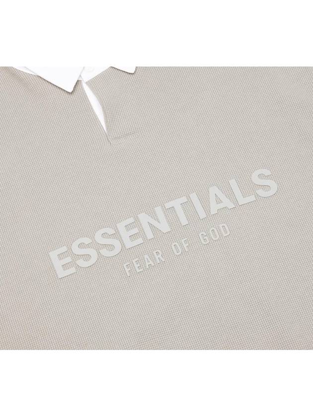 Waffle Henry Rugby Polo Shirt Seal - FEAR OF GOD ESSENTIALS - BALAAN 4