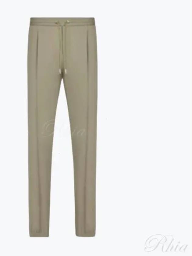 Wool Twill Track Pants Khaki - DIOR - BALAAN 2