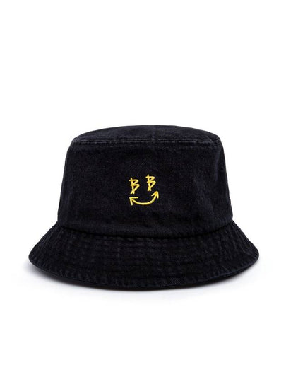 Smile Logo Denim Bucket Hat Black - BLACKBLOND - BALAAN 2