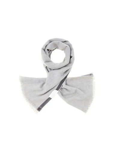 10 ePoint Men s Side Line Cash Wool Scarf Gray 270592 - BRUNELLO CUCINELLI - BALAAN 1