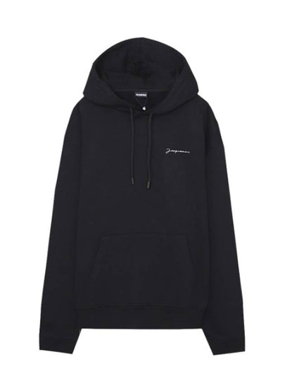 Le Brode Logo Cotton Hoodie Black - JACQUEMUS - BALAAN 2