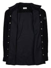 Men's Corduroy Slim Cut Long Sleeve Shirt Black - MONCLER - BALAAN 10