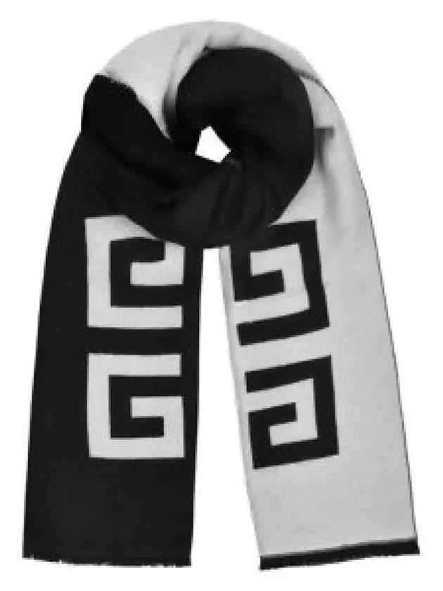 GV4518 J5524 Wool muffler BLACK 1338338 - GIVENCHY - BALAAN 1