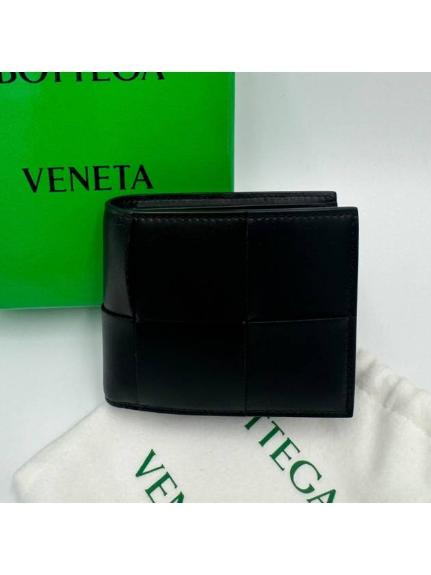 Intrecciato Coin Pocket Half Wallet Black - BOTTEGA VENETA - BALAAN 2