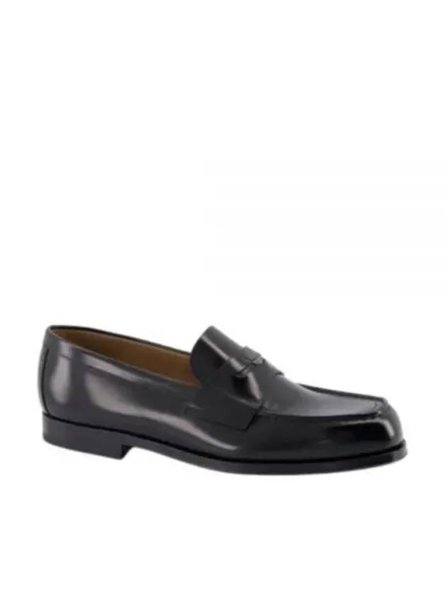 Brushed Leather Loafers Black - PRADA - BALAAN 2