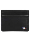 Women's Fox Logo Leather Card Wallet Black - MAISON KITSUNE - BALAAN 2