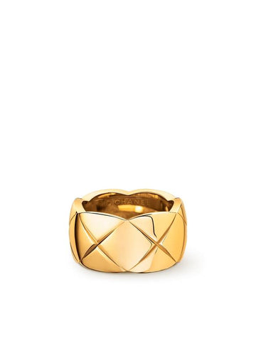 Coco Crush COCO CRUSH Ring Ring 18K Yellow Gold Quilted Large J10574 - CHANEL - BALAAN 1