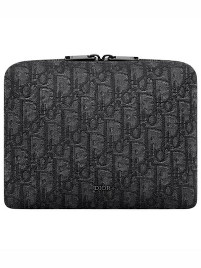 Oblique Jacquard Travel Clutch Bag Black - DIOR - BALAAN 2