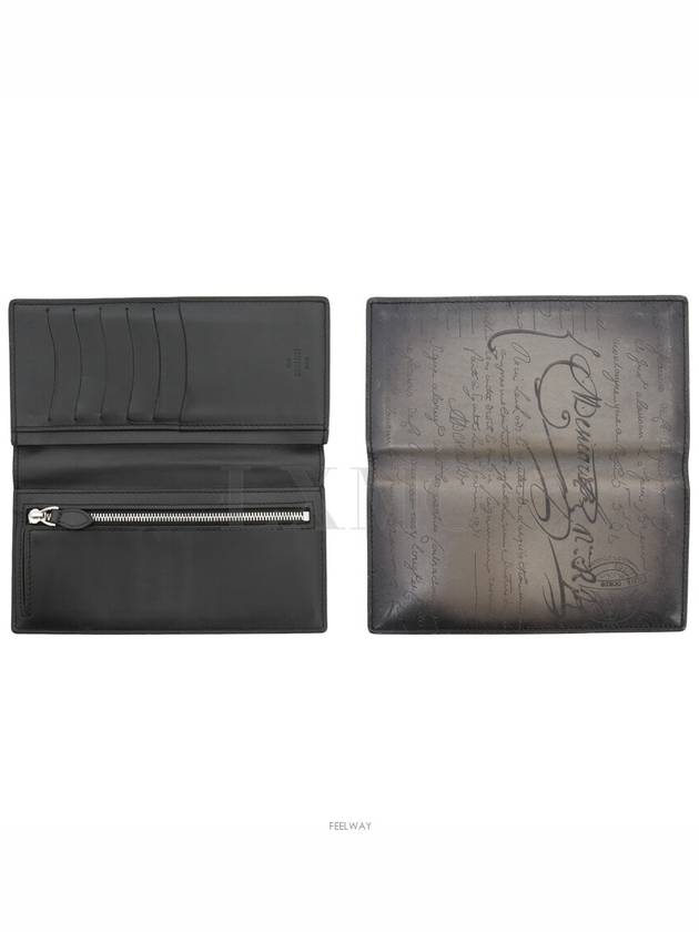 Classic Santal Scritto leather zipper long wallet - BERLUTI - BALAAN 7