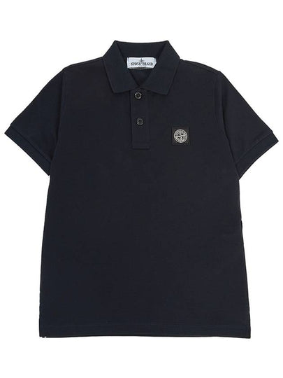 Kids Stretch Cotton Polo Polo Shirt Navy - STONE ISLAND - BALAAN 2