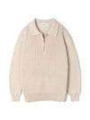 Bruno half zip-up collar knit top beige - INDUST - BALAAN 2