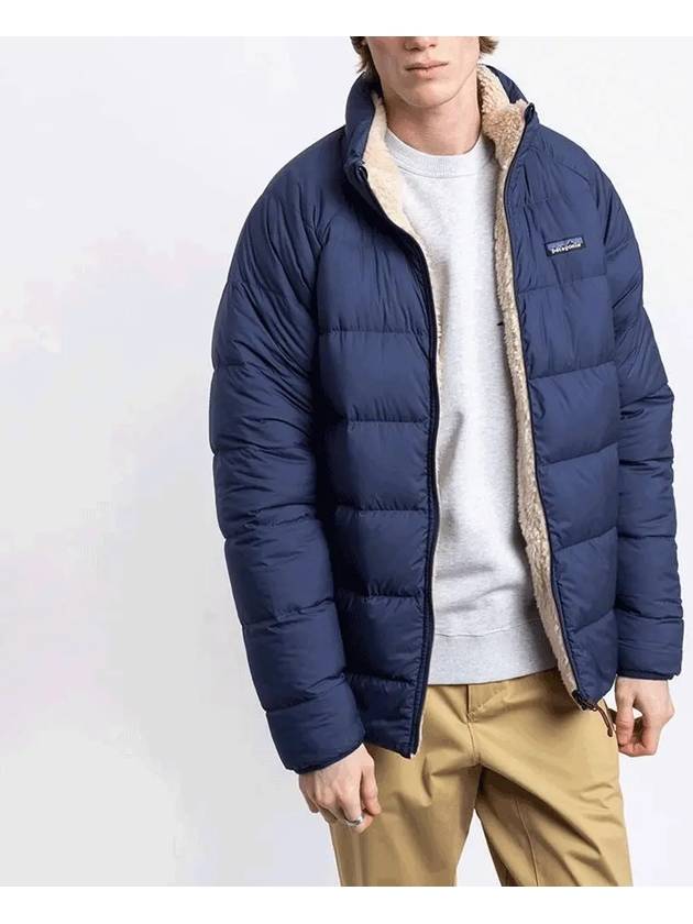 Silent Reversible Fleece Down Jacket Navy - PATAGONIA - BALAAN 5