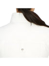 Women's Logo Patch Zipper Padded Vest White - MOOSE KNUCKLES - BALAAN 10