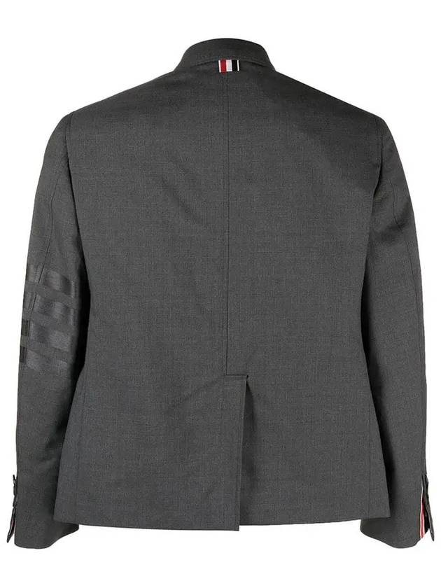 4 Bar Stripe Wool Jacket Dark Jacket - THOM BROWNE - BALAAN 4