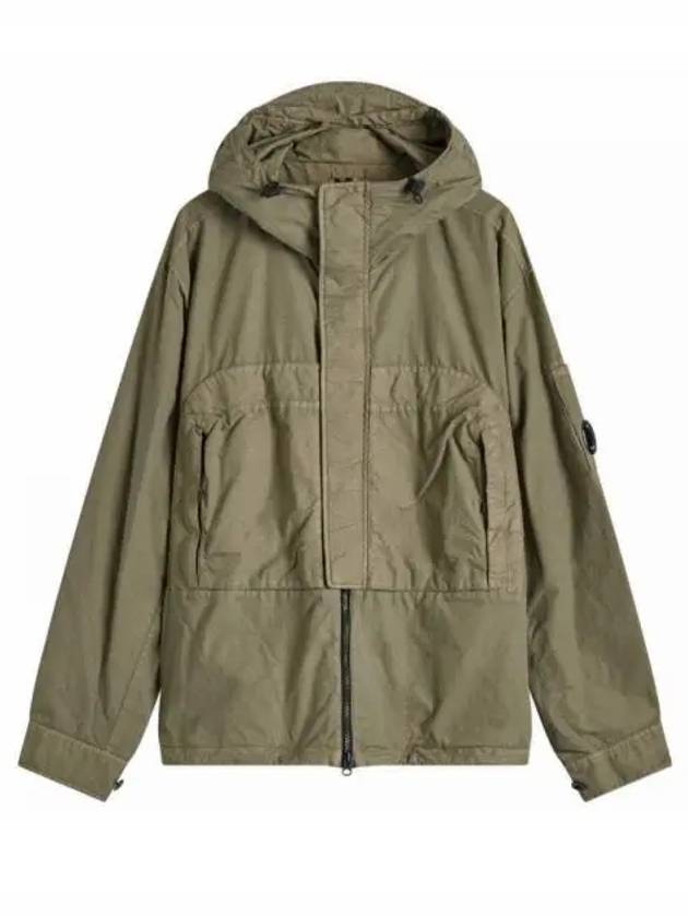 Flatt Nylon Overshirt Hooded Jacket Brown - CP COMPANY - BALAAN 2