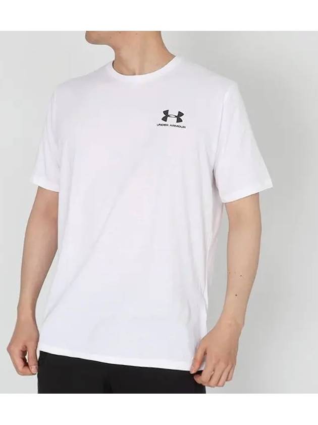 Men's Sports Style Left Chest Short Sleeve T-Shirt White - UNDER ARMOUR - BALAAN 2