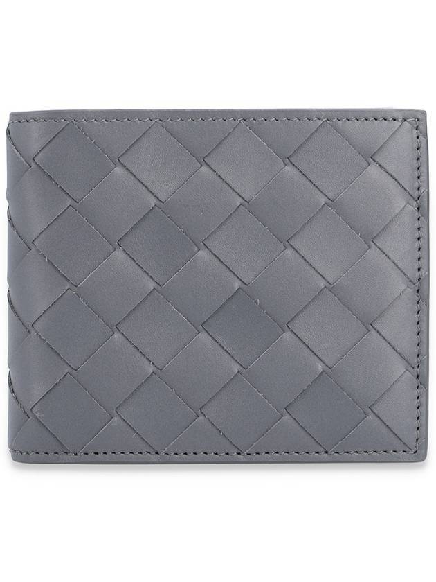 Men's Big Intrecciato Bifold Bifold Wallet Gray - BOTTEGA VENETA - BALAAN 1