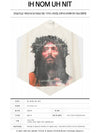 Jesus Print Crew Neck Sweatshirt White - IH NOM UH NIT - BALAAN 3