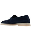 Summer Charms Walk Suede Loafers Navy - LORO PIANA - BALAAN.