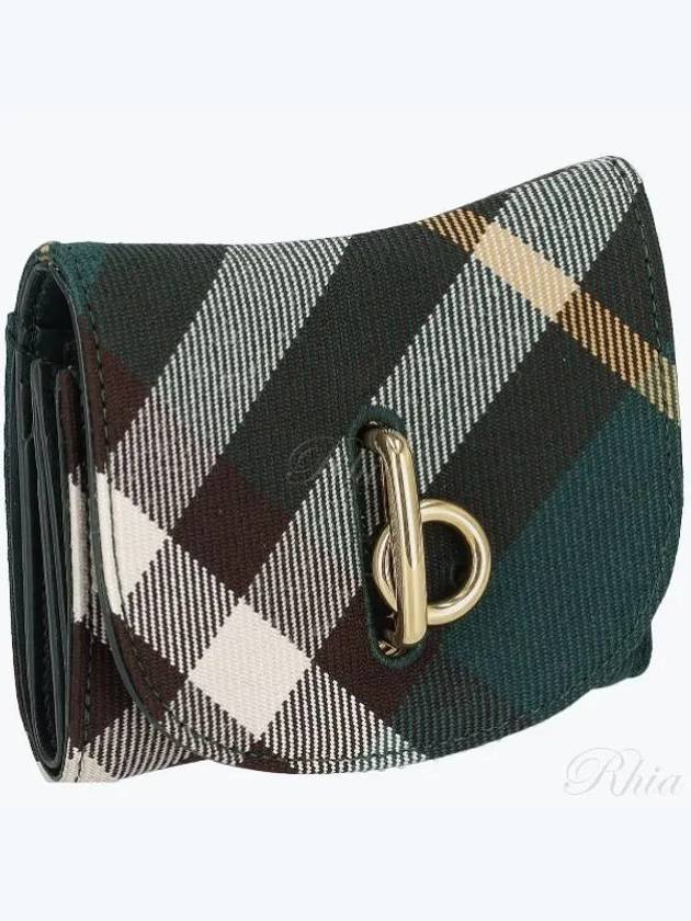 Rocking Horse Check Half Wallet Green - BURBERRY - BALAAN 2