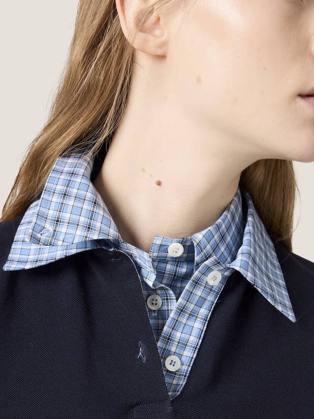 checked poplin shirt - MIU MIU - BALAAN 5