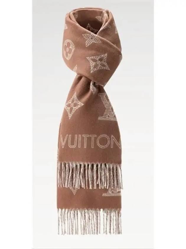 Monogram Shadow Scarf Noisette - LOUIS VUITTON - BALAAN 3