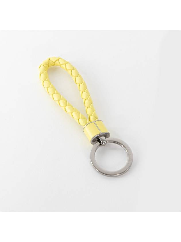 Intrecciato Lambskin Key Holder Sorbet - BOTTEGA VENETA - BALAAN 6