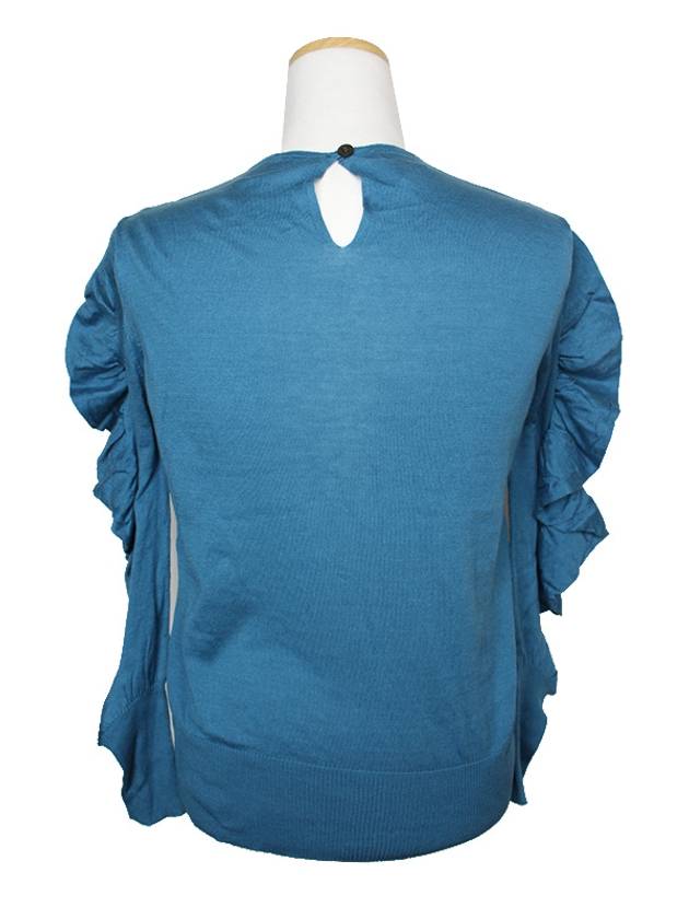 Dries Van Noten teal blue knit top 44 - DRIES VAN NOTEN - BALAAN 2