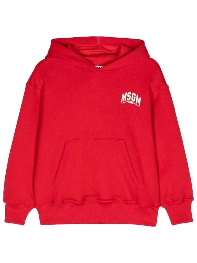 Kids Logo Hoodie Red F4MSJBHS226 040 - MSGM - BALAAN 1