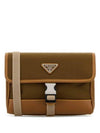 Triangle Logo Re Nylon Cross Bag Brown - PRADA - BALAAN 1