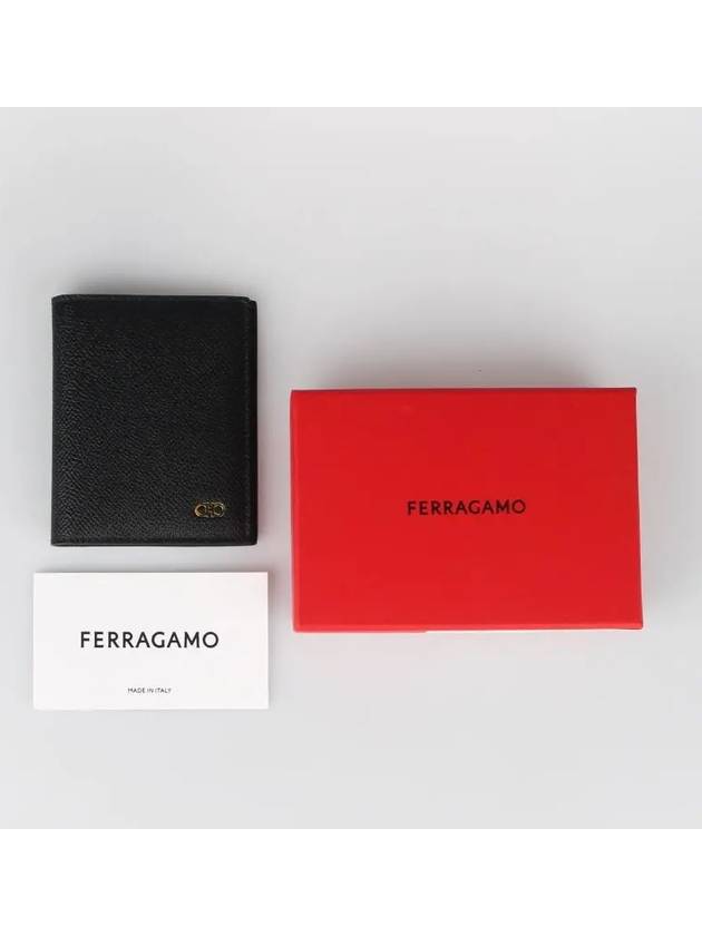 Gancini Credit Card Wallet Black - SALVATORE FERRAGAMO - BALAAN 7