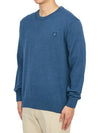 Fox Head Patch Regular Knit Top Blue - MAISON KITSUNE - BALAAN 3