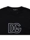 Logo Print Cotton Short Sleeve T-Shirt Black - DOLCE&GABBANA - BALAAN 4