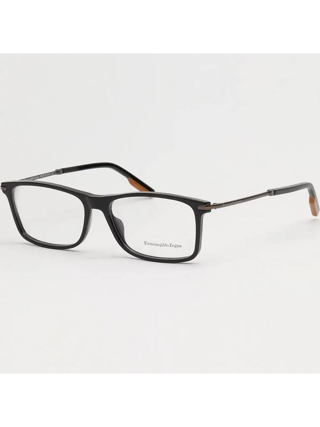 Zegna Glasses Frame EZ5185 001 Men's Square Horned Frame - ERMENEGILDO ZEGNA - BALAAN 5