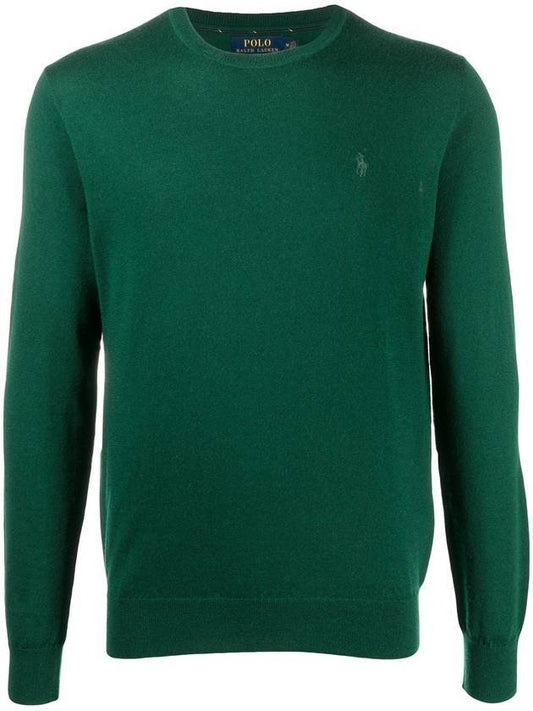 Men's Classic Crew Neck Wool Knit Top Green - POLO RALPH LAUREN - BALAAN 1