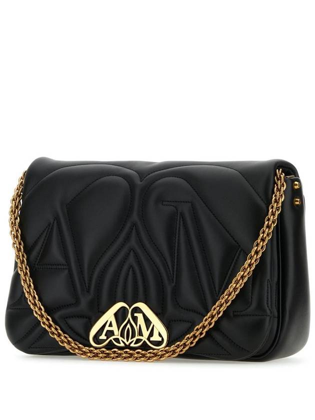 Seal Leather Shoulder Bag Black - ALEXANDER MCQUEEN - BALAAN 3