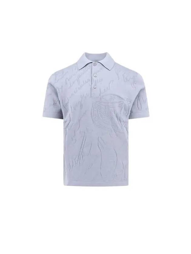 Scritto Cotton Silk Polo Shirt R27KPS65001 32N - BERLUTI - BALAAN 1