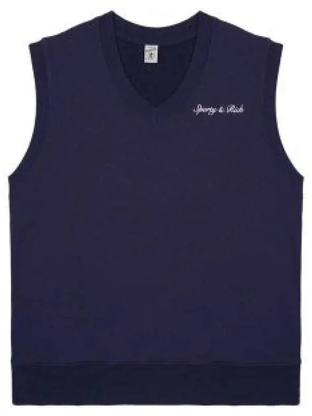 Syracuse V Neck Vest NavyWhite VNAW2316NA 1342535 - SPORTY & RICH - BALAAN 1