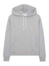 Chillax Fox Patch Classic Hoodie Grey Melange - MAISON KITSUNE - BALAAN 2