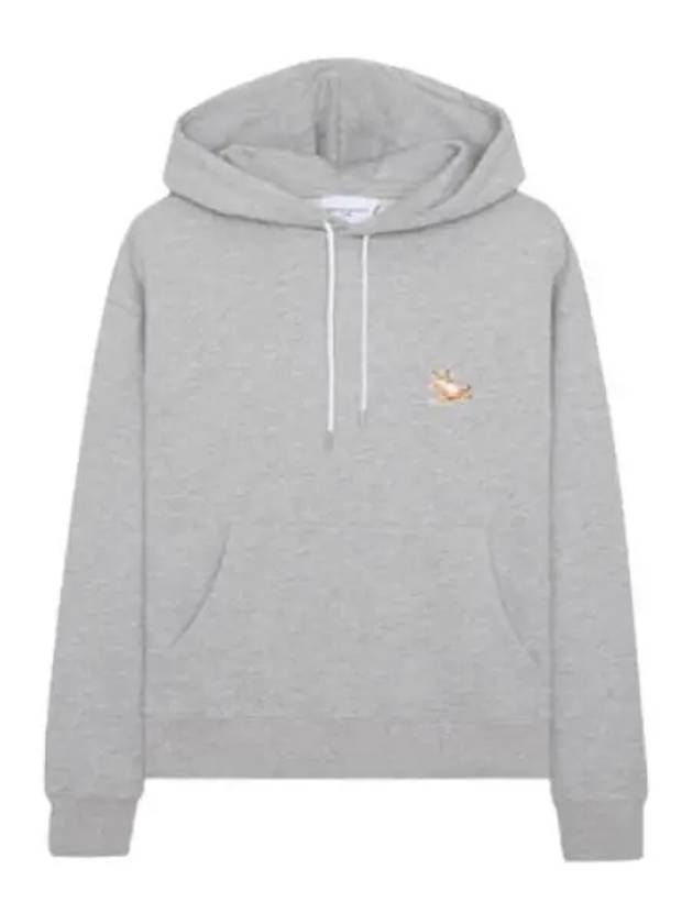 Chillax Fox Patch Classic Hoodie Grey Melange - MAISON KITSUNE - BALAAN 2