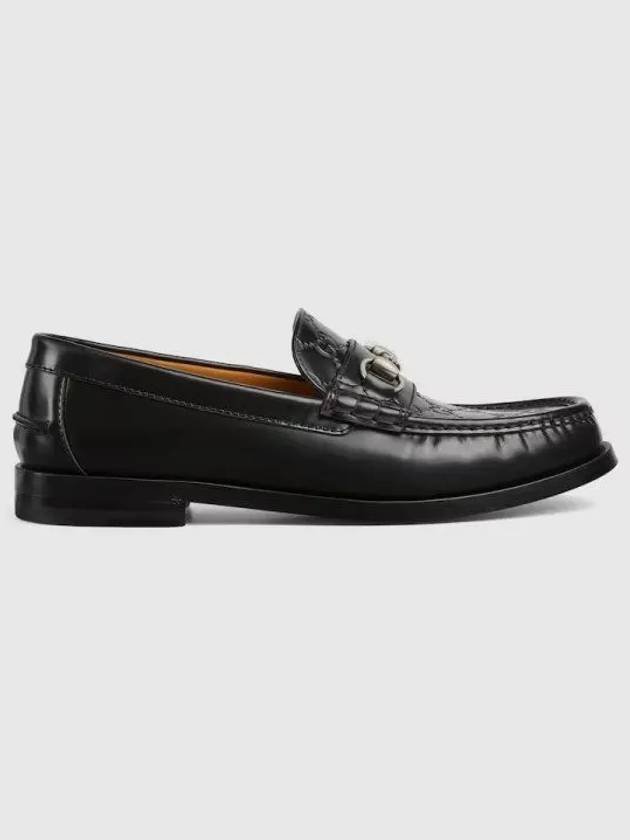 Men's GG Horsebit Leather Loafers Black - GUCCI - BALAAN 1