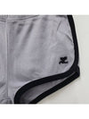Logo Contrast Mini Shorts Shorts Smoke Gray Black 124JSH037JS0070 B102 - COURREGES - BALAAN 4