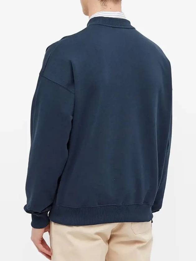 Slogan Print Long Sleeve Sweatshirt SW102 NAVY - DROLE DE MONSIEUR - BALAAN 4