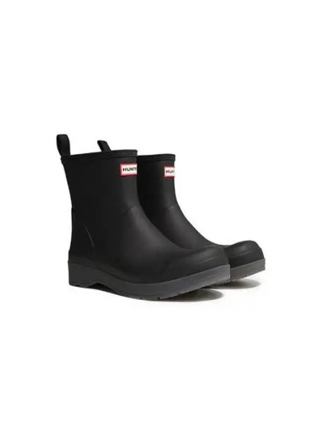 Men s Play Short Translucent Sole Rain Boots Black - HUNTER - BALAAN 2