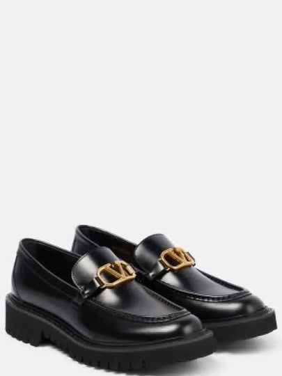 V Logo Signature Chunky Loafers Black - VALENTINO - BALAAN 2