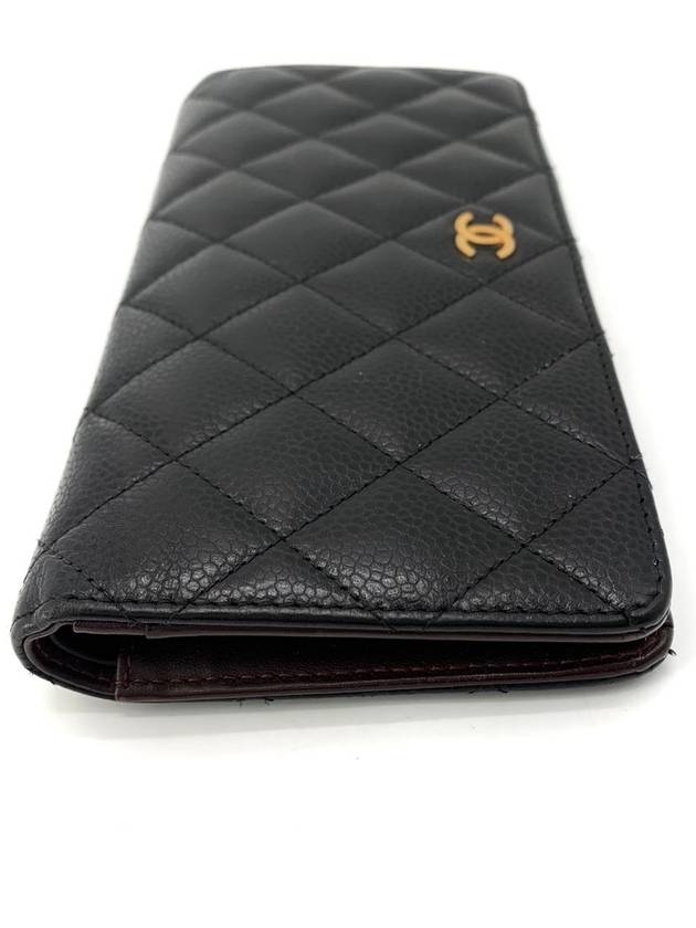 Caviar gold logo long wallet - CHANEL - BALAAN 4