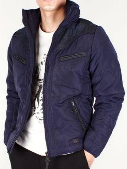 Weno Puffer Zip-Up Jacket Blue - DIESEL - BALAAN 2