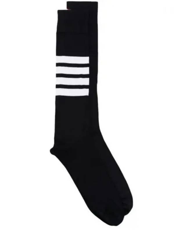 4 Bar Stripe Cotton Socks Black - THOM BROWNE - BALAAN 2