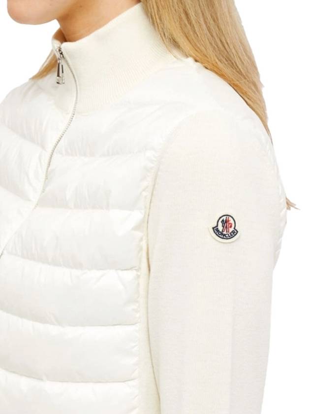 Women s Logo Patch Knit Padding Cream 9B00014M1131030 - MONCLER - BALAAN 6