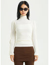 Women Button Turtleneck Sleeveless Set White - RAWMANTICS - BALAAN 1